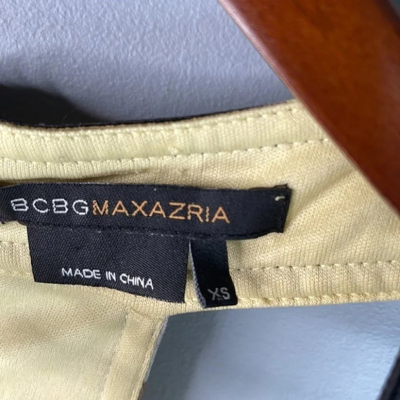 BCBGMAXAZRIA Retro 70s Print Bubble Hem Mini Dress Sleeveless Chiffon Size XS - Picture 6 of 10